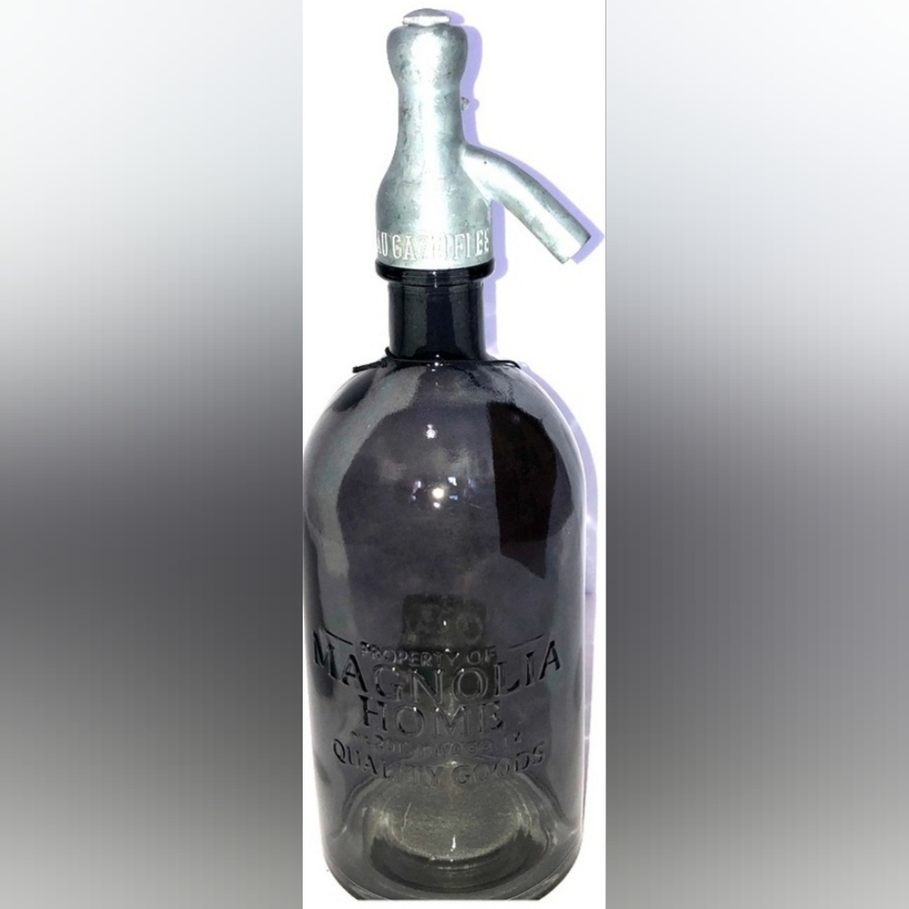 NWT MAGNOLIA HOME dark seltzer bottle